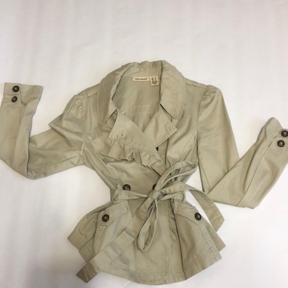 DKNY Belted Trench Peacoat Khaki Color Size M - Picture 4 of 11